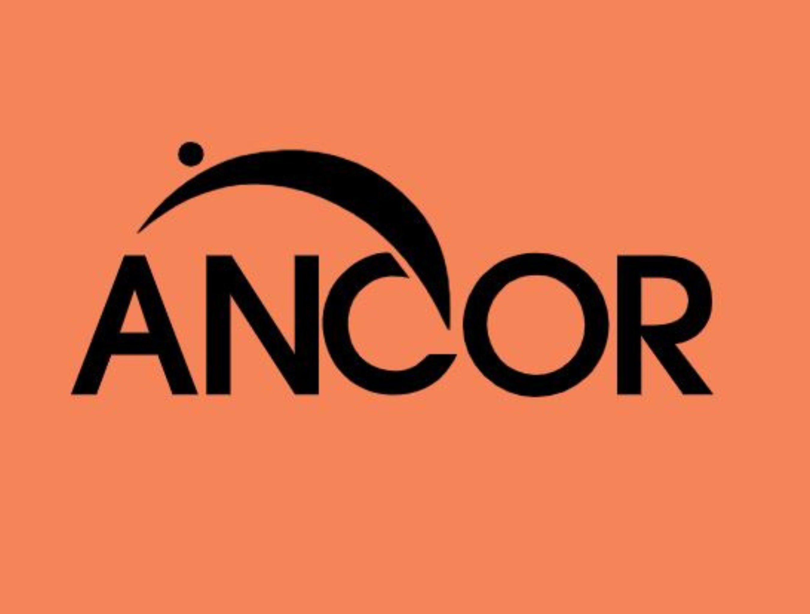 ANCOR logo on orange background